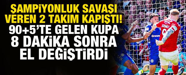 Nefes kesen şampiyonluk m&uuml;cadelesi! 90+5'te gelen kupa 8 dakika sonra el değiştirdi