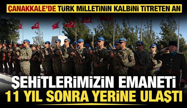 Şehitlerin emaneti 111 yıl sonra yerine ulaştı