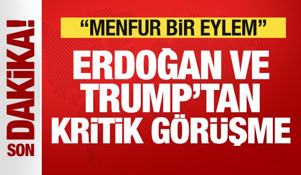 Son dakika: Başkan Erdoğan, ABD Başkanı Trump ile g&ouml;r&uuml;şt&uuml;!
