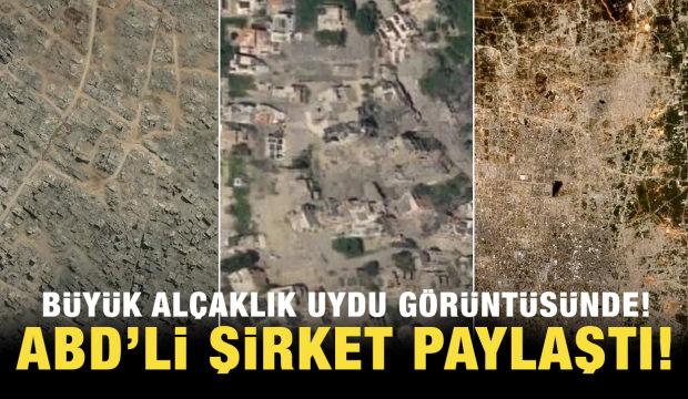 Soykırımcı devlet İsrail'in Gazze ve L&uuml;bnan'daki yıkımı uydu g&ouml;r&uuml;nt&uuml;lerine yansıdı