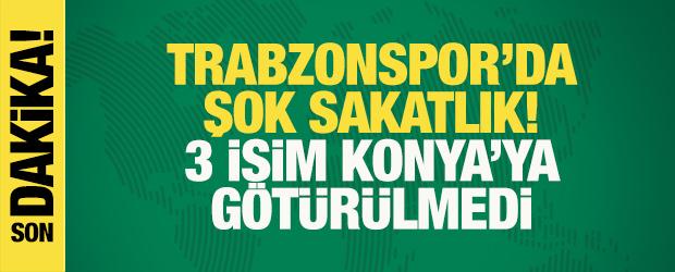 Trabzonspor'da sakatlık şoku! Savic dahil 3 isim Konya'ya g&ouml;t&uuml;r&uuml;lmedi