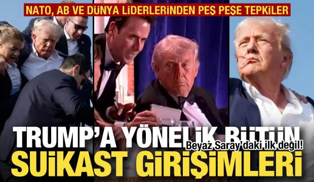 Trump'a &uuml;&ccedil;&uuml;nc&uuml; suikast girişimi! D&uuml;nya liderlerinden peş peşe tepkiler