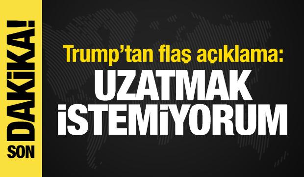 Trump'tan İran a&ccedil;ıklaması: Abluka başarılı oldu, ateşkesi uzatmak istemiyorum