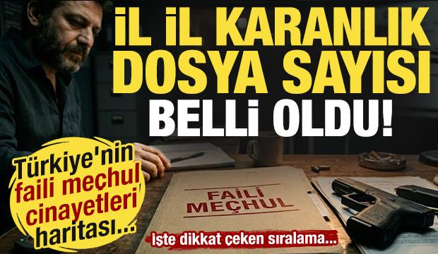 T&uuml;rkiye'nin faili me&ccedil;hul cinayetleri haritası... İl il karanlık dosya sayısı ortaya &ccedil;ıktı!