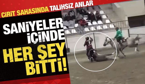 Uşak'ta atlı cirit turnuvasındaki feci kazadaki at telef oldu sporcu ağır yaralandı