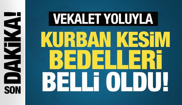 Vekalet yoluyla kurban kesim bedelleri a&ccedil;ıklandı! İşte rakamlar...