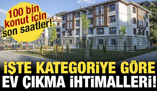 100 bin konut i&ccedil;in son saatler! Gen&ccedil;, emekli, &uuml;&ccedil; &ccedil;ocuk kategorilerinde &ccedil;ıkma ihtimalleri