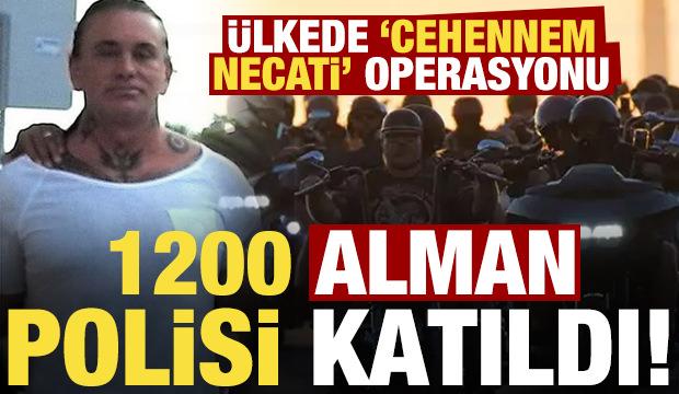 Almanya'da Cehennem Necati'nin &ccedil;etesi 'Hells Angels'e 1200 polisle operasyon!