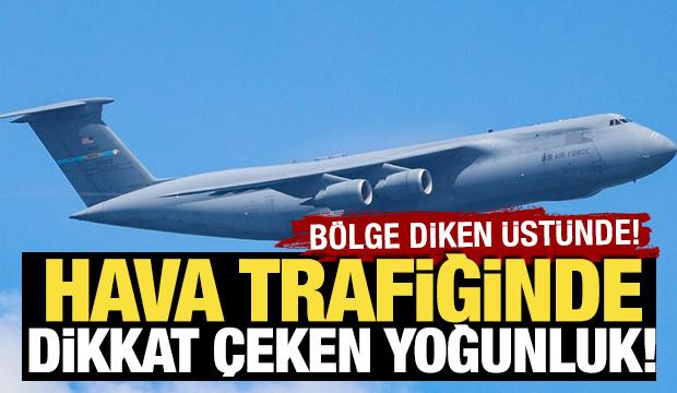 B&ouml;lge diken &uuml;st&uuml;nde! Hava trafiğinde dikkat &ccedil;eken yoğunluk