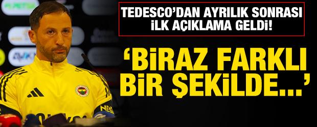 Domenico Tedesco'dan ayrılık sonrası ilk a&ccedil;ıklama! 'İşlerin bu noktaya gelmesini...'