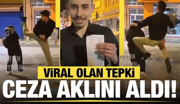 Ehliyetsiz yakalandı: Cezayı karate yaparak kutladı