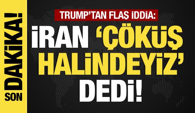 Son dakika... Trump: "İran &ccedil;&ouml;k&uuml;ş aşamasındayız" dedi