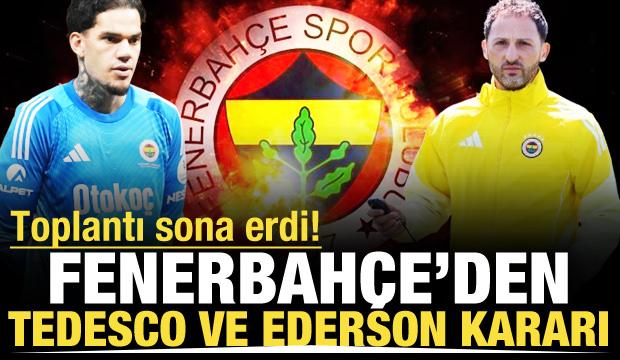 Toplantı sona erdi! Fenerbah&ccedil;e'den Tedesco ve Ederson kararı