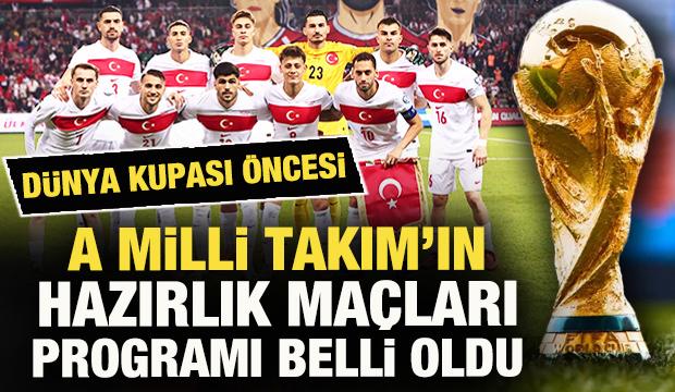 A Milli Takım'ın D&uuml;nya Kupası &ouml;ncesi hazırlık ma&ccedil;ları programı belli oldu