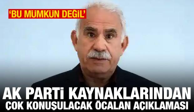 AK Parti kaynakları: &Ouml;calan'a stat&uuml; hukuken m&uuml;mk&uuml;n değil