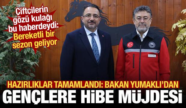 Bakan Yumaklı'dan gen&ccedil;lere hibe desteği m&uuml;jdesi: Bir g&uuml;zel haber de &ccedil;ift&ccedil;ilere