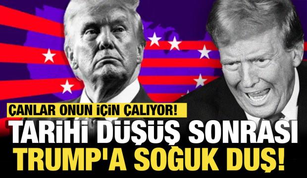 &Ccedil;anlar onun i&ccedil;in &ccedil;alıyor! Tarihi d&uuml;ş&uuml;ş sonrası Trump'a soğuk duş! 