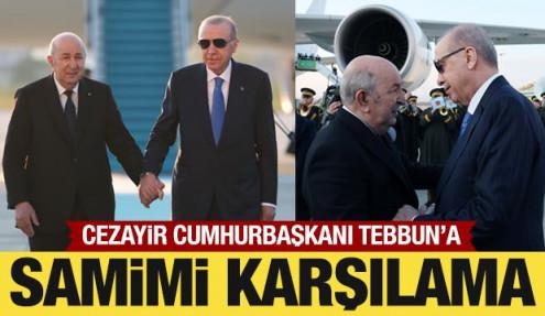 Cumhurbaşkanı Erdoğan, Cezayir Cumhurbaşkanı Tebbun'u karşıladı