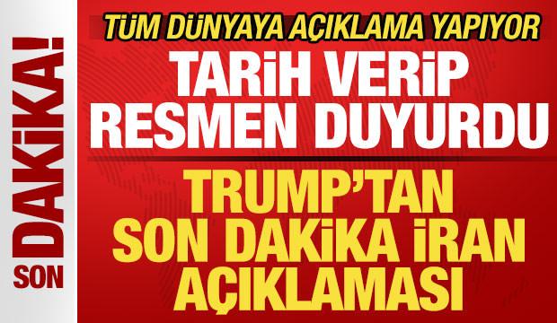 D&uuml;nya ateşkes beklerken Trump'tan son dakika İran a&ccedil;ıklaması! Tarih verip resmen duyurdu