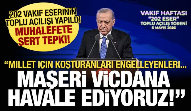 Erdoğan'dan muhalefete: Haraca g&ouml;z yumanları maşeri vicdana havale ediyoruz