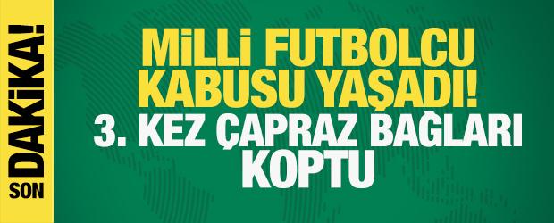 Milli futbolcu Yusuf Yazıcı kabusu yaşadı! &Uuml;&ccedil;&uuml;nc&uuml; kez &ccedil;apraz bağları koptu