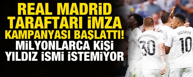 Real Madrid taraftarı imza kampanyası başlattı! Milyonlarca kişi yıldız ismi istemiyor