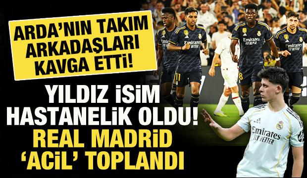 Real Madrid'de Arda G&uuml;ler'in takım arkadaşları kavga etti! Yıldız isim hastanelik oldu