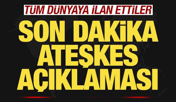 Rusya t&uuml;m d&uuml;nyaya ilan etti! Son dakika ateşkes a&ccedil;ıklaması