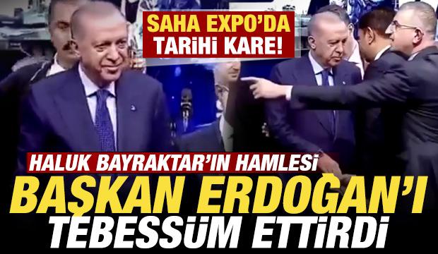 SAHA Expo'da tarihi kare: Haluk Bayraktar'ın hamlesi Erdoğan'ı tebess&uuml;m ettirdi