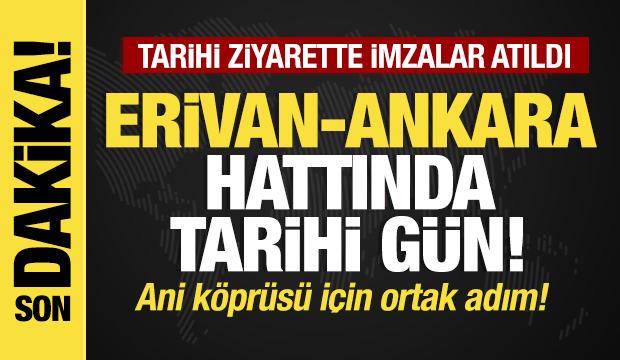 Son dakika...Tarihi ziyarette imzalar atıldı: Ani k&ouml;pr&uuml;s&uuml; i&ccedil;in ortak adım!