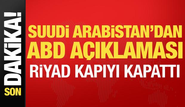 Suudi Arabistan'dan hava sahası a&ccedil;ıklaması: Saldırı ama&ccedil;lı kullanılmayacak!