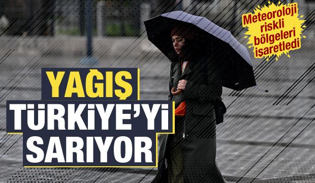 Yağış T&uuml;rkiye'yi sarıyor! Meteoroloji yeni harita paylaştı