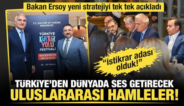 Bakan Ersoy d&uuml;nyada ses getirecek uluslararası hamleleri a&ccedil;ıkladı: İstikrar adası olduk