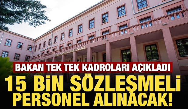 Bakan G&uuml;rlek m&uuml;jdeyi verdi! Adalet Bakanlığı'na 15 bin s&ouml;zleşmeli personel alınacak