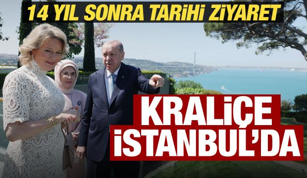 Cumhurbaşkanı Erdoğan, Bel&ccedil;ika Krali&ccedil;esi Mathilde ile bir araya geldi