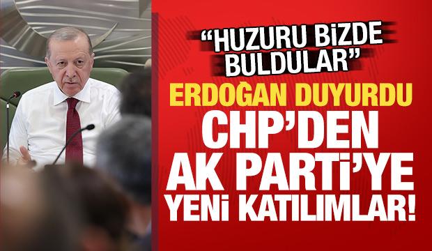 Cumhurbaşkanı Erdoğan duyurdu: CHP'den AK Parti'ye yeni katılımlar olacak!