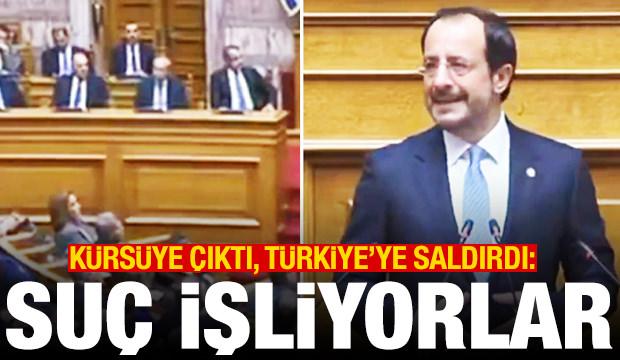 Hristodulidis k&uuml;rs&uuml;den T&uuml;rkiye'ye saldırdı! AB'ye "harekete ge&ccedil;in" &ccedil;ağrısı