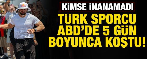 İnanılmaz! T&uuml;rk sporcu ABD'de 5 g&uuml;n boyunca koştu