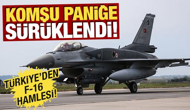Komşu paniğe s&uuml;r&uuml;klendi! T&uuml;rkiye'den F-16 hamlesi