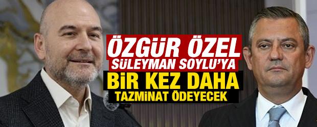 &Ouml;zg&uuml;r &Ouml;zel, S&uuml;leyman Soylu'ya bir kez daha tazminat &ouml;deyecek 