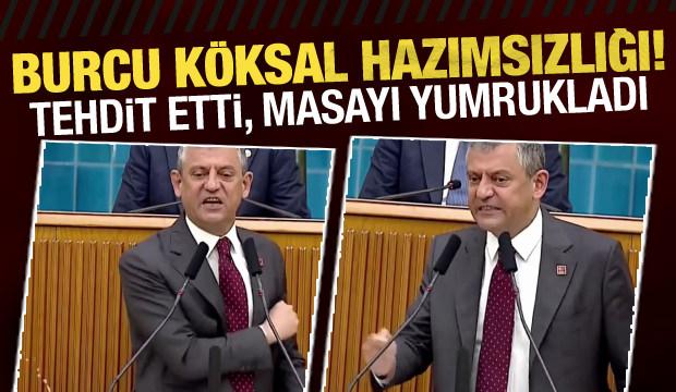 &Ouml;zg&uuml;r &Ouml;zel'den Burcu K&ouml;ksal'a sert s&ouml;zler! Tehdit etti, masayı yumrukladı