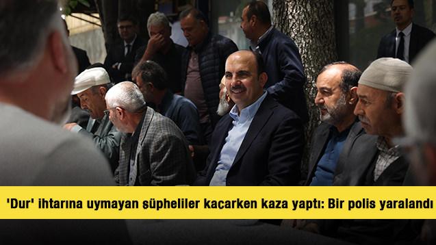 Polisin 'dur' ihtarına uymayan ş&uuml;pheliler ka&ccedil;arken kaza yaptı: 1 polis yaralandı