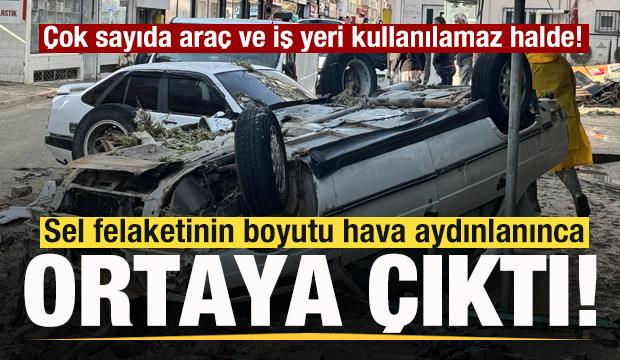  Sel felaketinin boyutu hava aydınlanınca ortaya &ccedil;ıktı