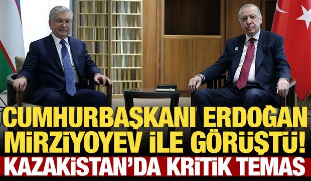 Son dakika: Erdoğan, Mirziyoyev ile g&ouml;r&uuml;şt&uuml;!