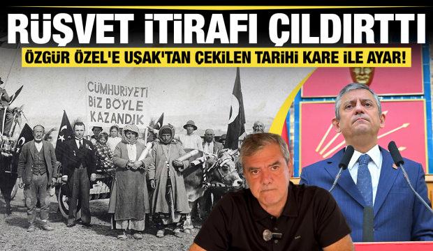 Yılmaz &Ouml;zdil CHP'deki r&uuml;şvet iddialarını tarihi Uşak fotoğrafıyla eleştirdi