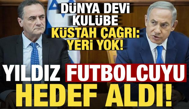 Yisrael Katz, Filistin Bayrağı taşıyan d&uuml;nyaca &uuml;nl&uuml; futbolcuyu hedef aldı!