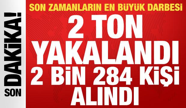 Zehir tacirlerine 77 ilde dev darbe: 2 ton uyuşturucu ele ge&ccedil;irildi