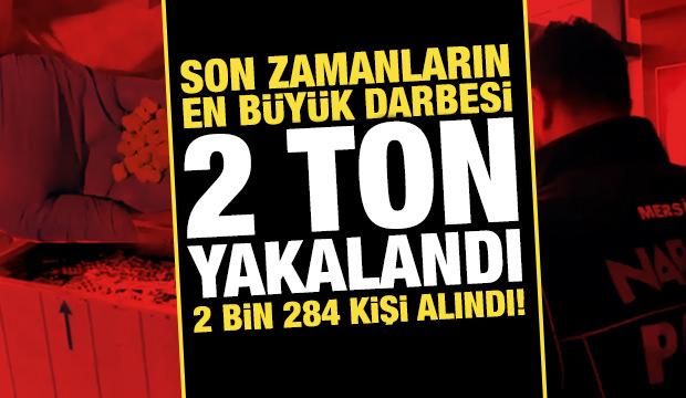Zehir tacirlerine 77 ilde dev darbe: 2 ton uyuşturucu ele ge&ccedil;irildi