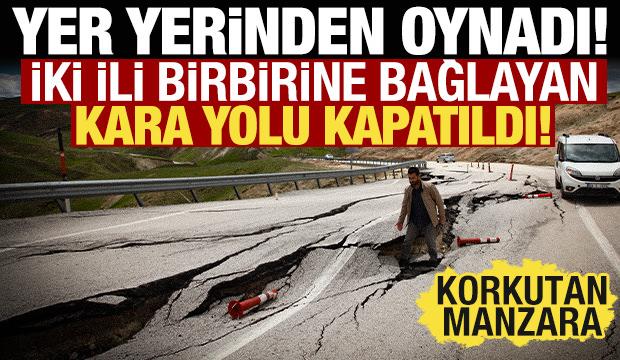 2 ili birbirine bağlayan yol kapatıldı! Korkutan manzara: Yer yerinden oynadı