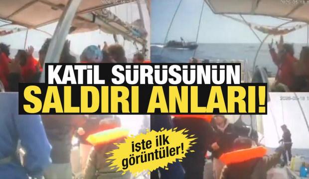 İşgalci İsrail Sumud Filosuna yine saldırdı!O anlar ilk kez g&ouml;r&uuml;nt&uuml;lendi